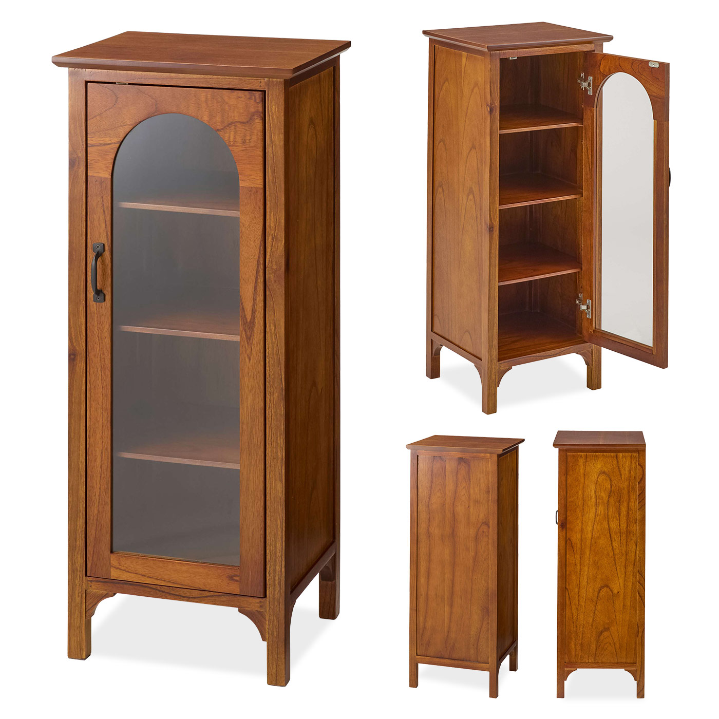 楽天市場】[レビュー特典]木製 ガラス扉 キャビネット 幅60cm 幅40cm 2