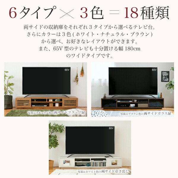 楽天市場】テレビラック 大型 白 ホワイト テレビボード ワイド
