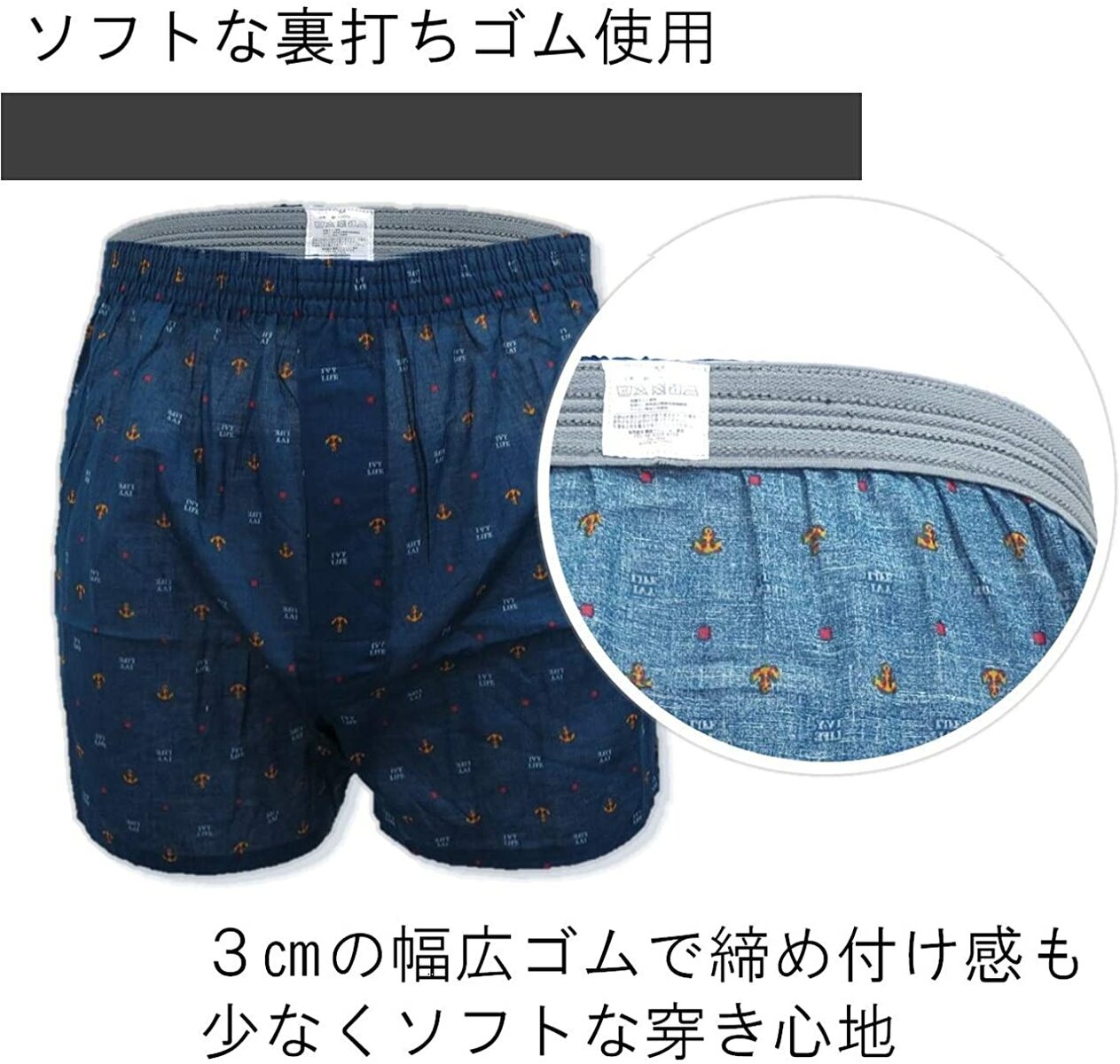 楽天市場】前開き 綿100% トランクス パンツ セット メンズ 下着