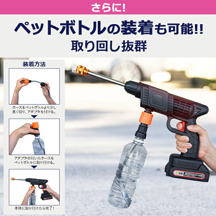 楽天市場】高圧洗浄機 コードレス 充電式 20V 6000mAh まさおくん