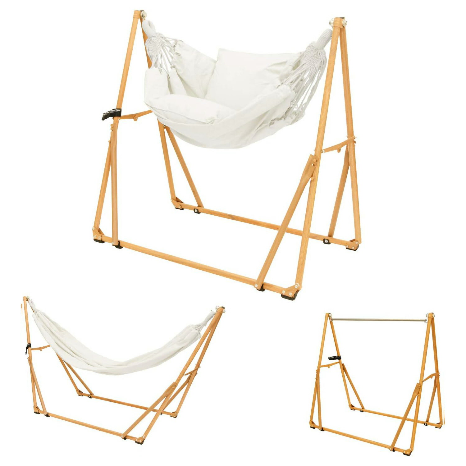 楽天市場】ハンモック 自立式 3WAY マルチ revir of river 6点セット