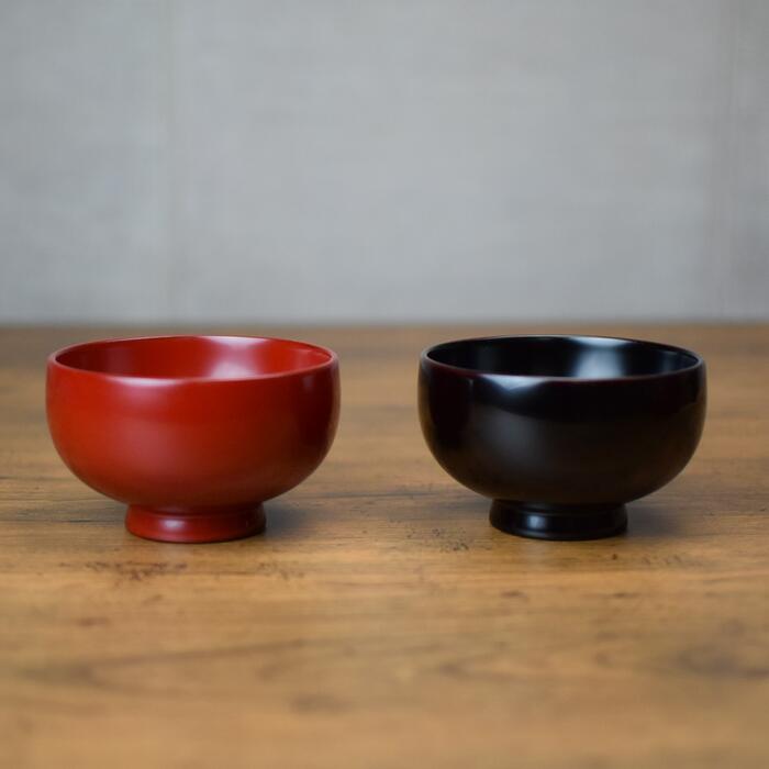 楽天市場】夫婦椀 布袋 溜内黒・朱 セット（ペア 汁椀 お椀 赤 黒 木製
