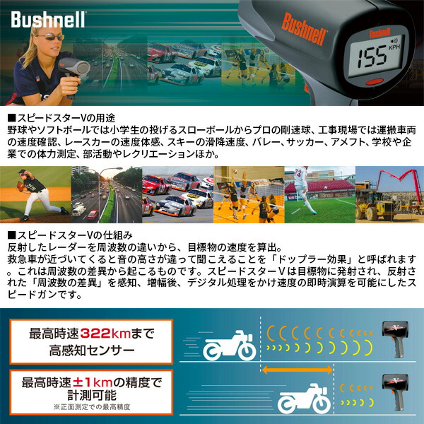 楽天市場】野球 ソフトボール スピードガン 日本シリアル番号 bushnell