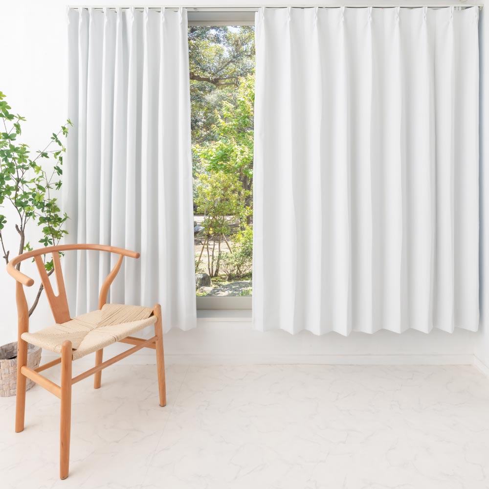楽天市場】カーテン 白 無地 遮光 オーダー おしゃれ ベーシック 1枚