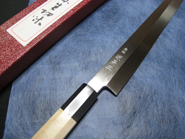 楽天市場】源泉正 [IZUMIMASA] 白鋼本焼 ふぐ引包丁 300mm : 堺高級