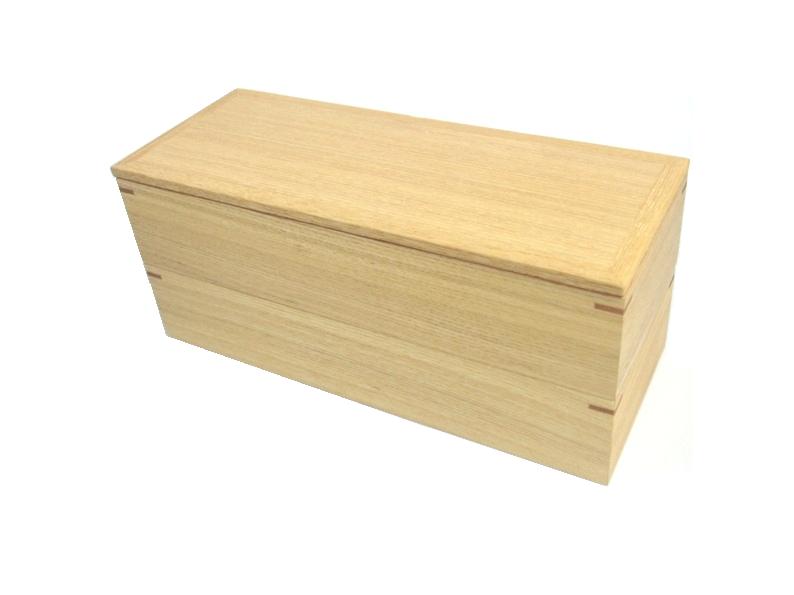 楽天市場】『白木塗 タモ 長角二段弁当箱 内朱（大）』【送料無料