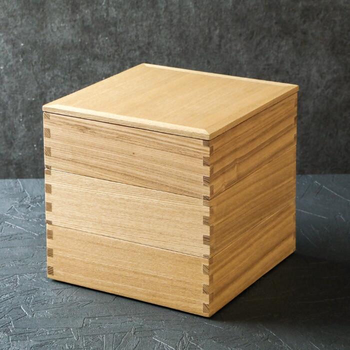 楽天市場】『白木塗 タモ 長角二段弁当箱 内朱（大）』【送料無料