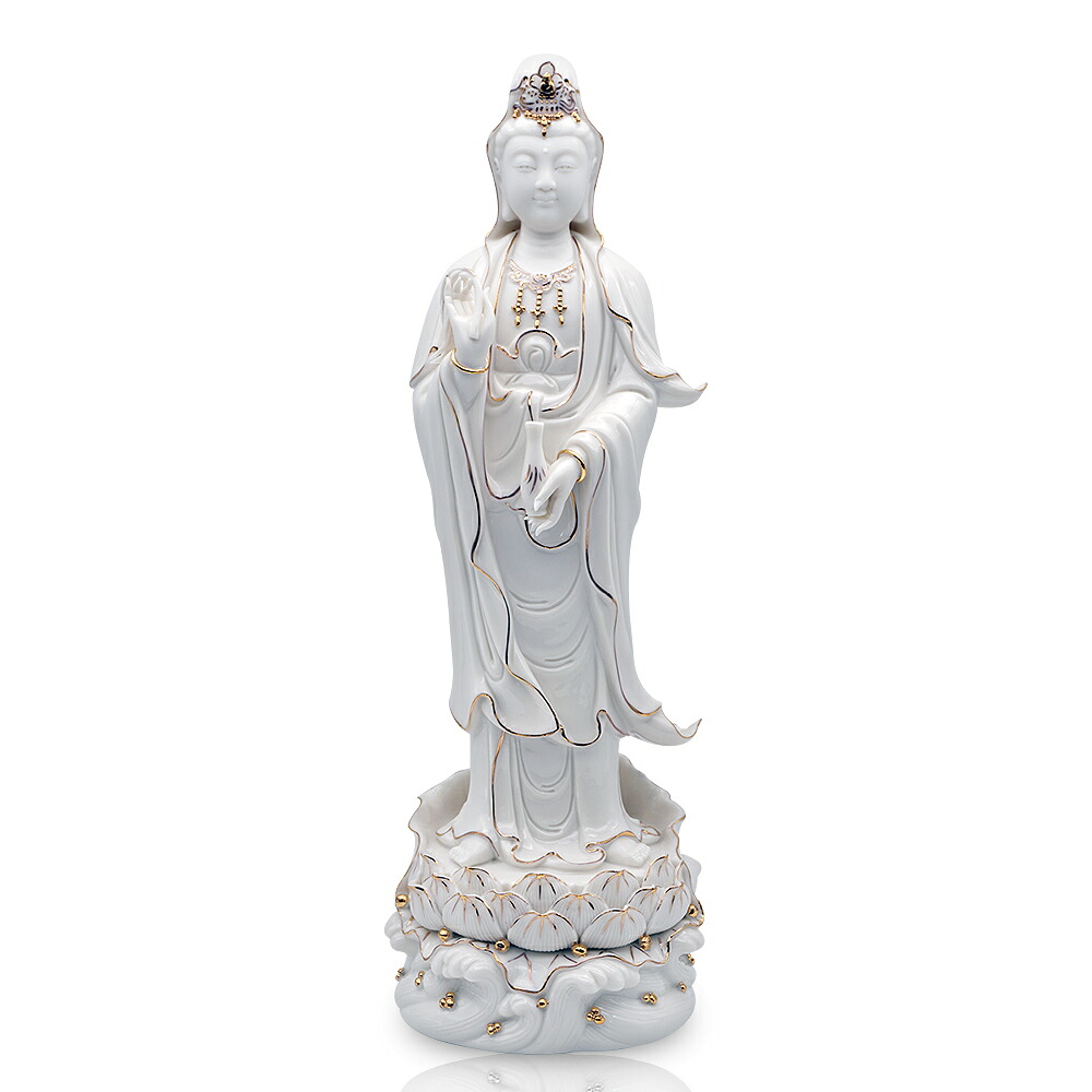 楽天市場】観音像 徳化窯白磁 聖観音菩薩 インテリア オブジェ 仏像