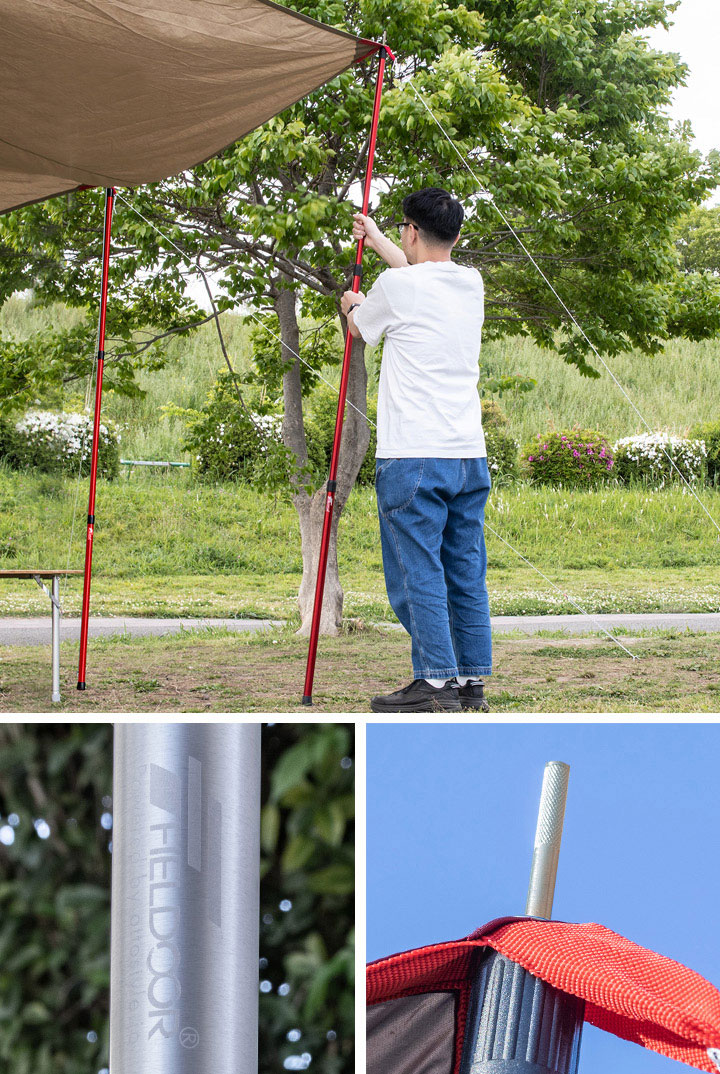 楽天市場】【楽天1位】テントポール アルミ製テントポール 2本セット