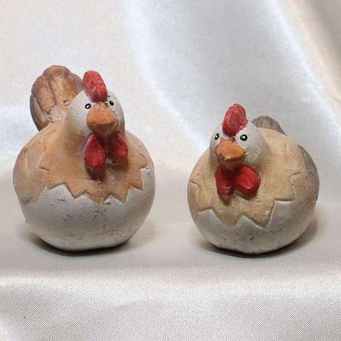 楽天市場】可愛いにわとり ペア 2匹セット フィギュア 置物 鶏 陶器