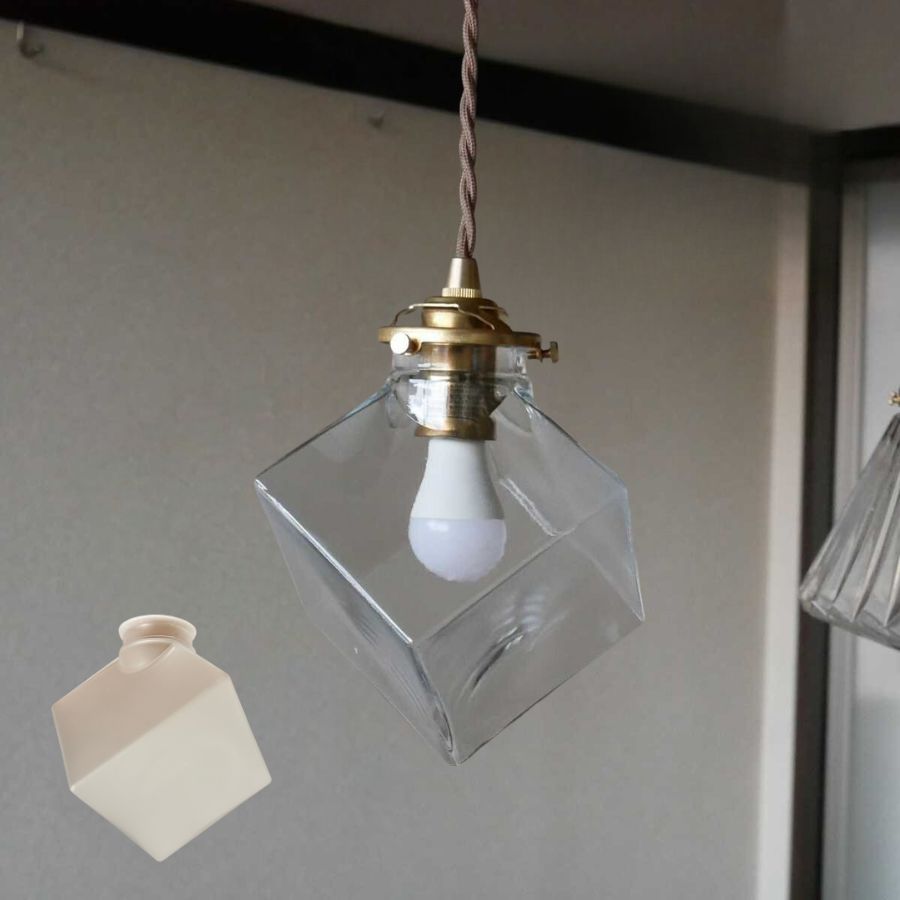 楽天市場】【 ガラスシェードのみ】キューブ ガラスシェード