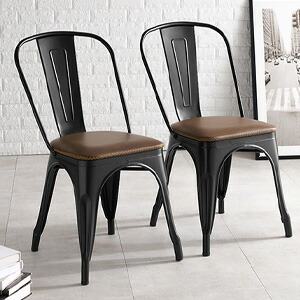 楽天市場】ビンテージ風 ダイニングチェア 2脚セット LC-4670 : マッキー