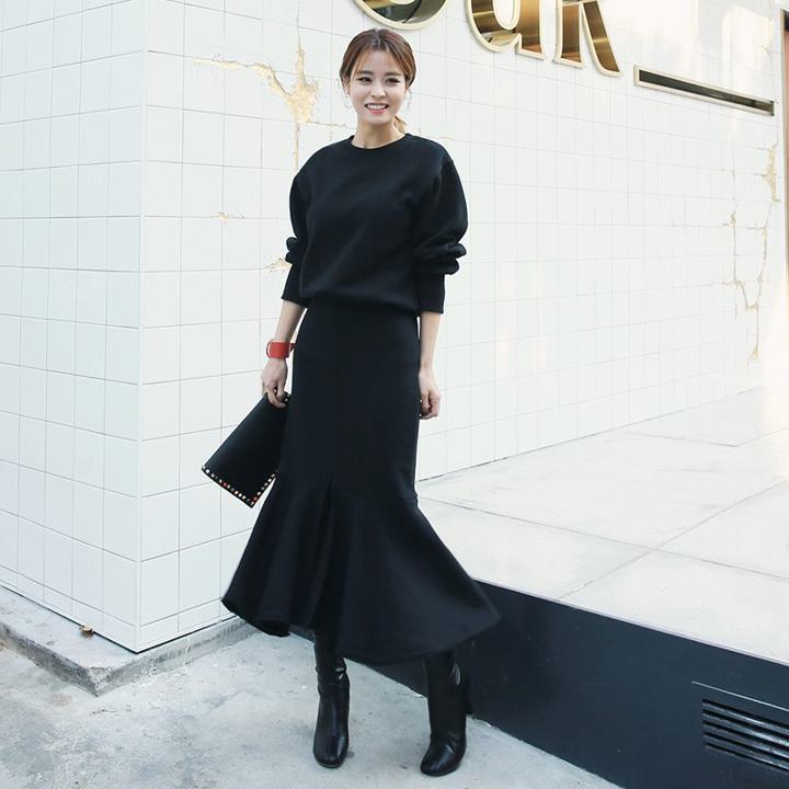 楽天市場】【セットアップ】スウェット＋マーメイドスカート ニット