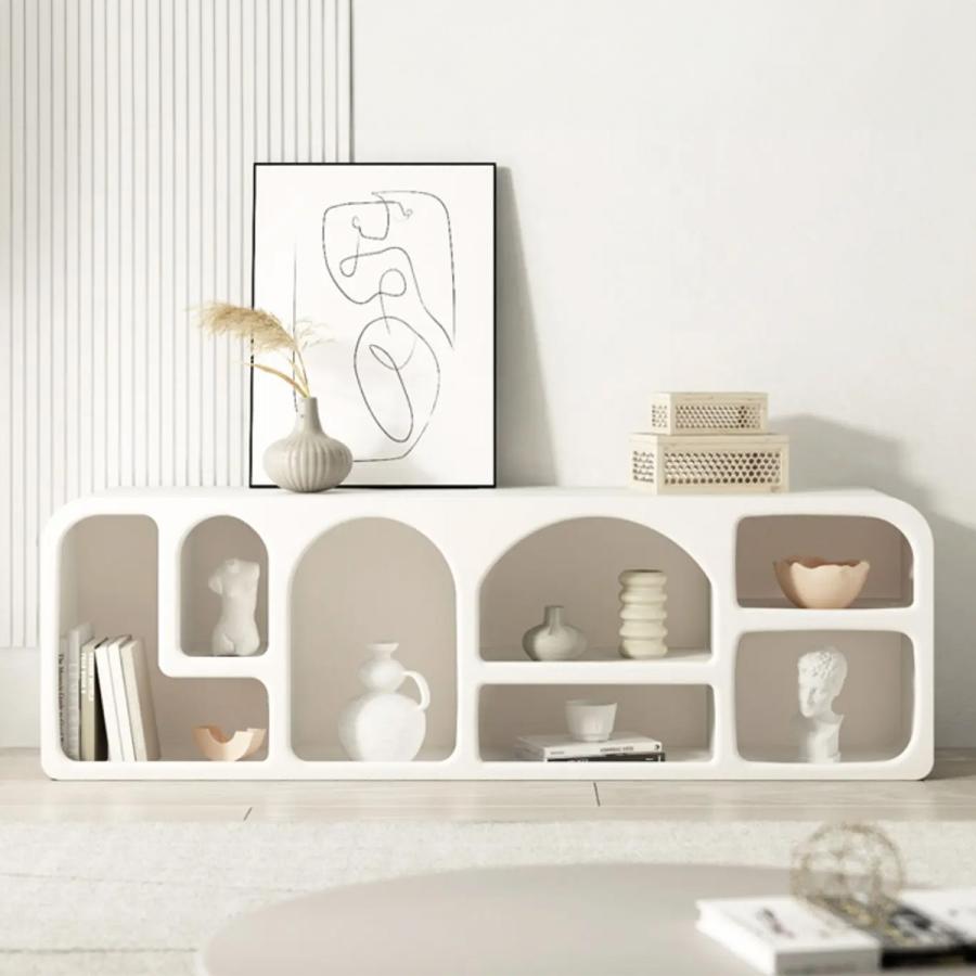 楽天市場】[160cm] Z-Pearl マントルピース シェルフ ホワイト 白 収納