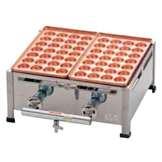 楽天市場】AKS 銅たこ焼機 18穴 Bタイプ 3連 13A【 メーカー直送