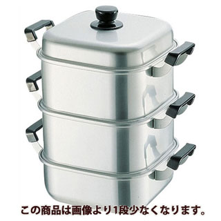楽天市場】アルミ 角蒸 一重 30cm せいろ【セイロ 蒸篭 蒸し器 アルミ