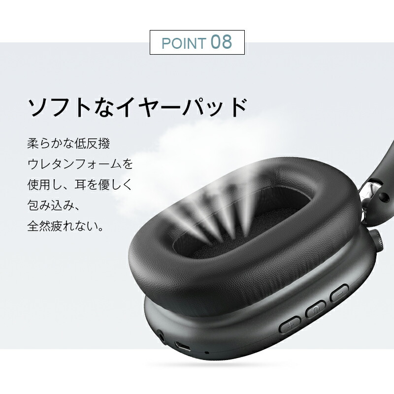 楽天市場】ワイヤレスヘッドホン 2026年 バージョンアップグレード ANC