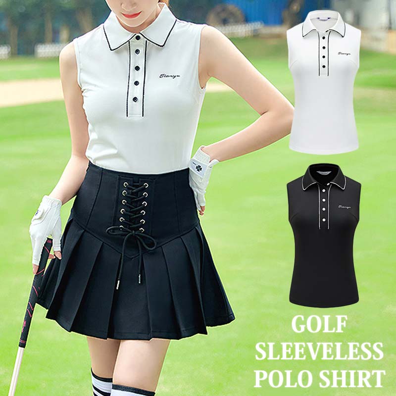 楽天市場】送料無料 ゴルフウェア レディース ゴルフノースリーブ