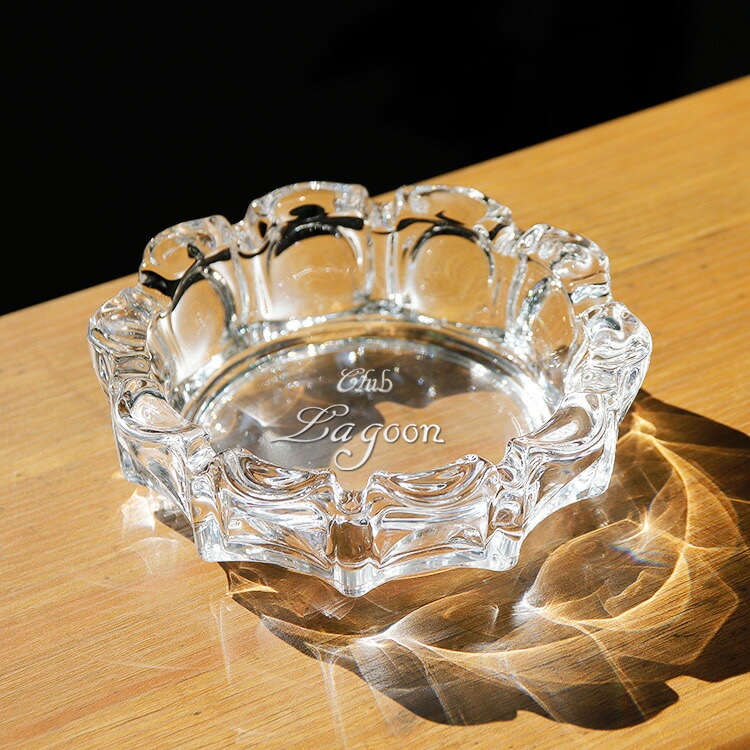 楽天市場】灰皿 名入れ ガラス 日本製 卓上 ネーム 刻印 スナック