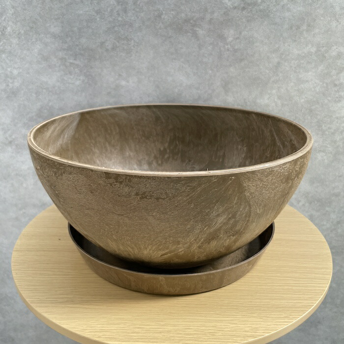 楽天市場】植木鉢 大型 アートストーン ボール L φ31 受け皿付き