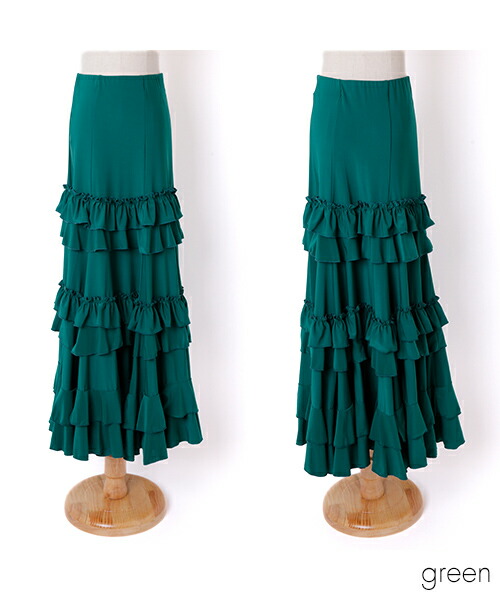 楽天市場】完売中1 フラメンコ スカート ファルダ ネイビー フリル