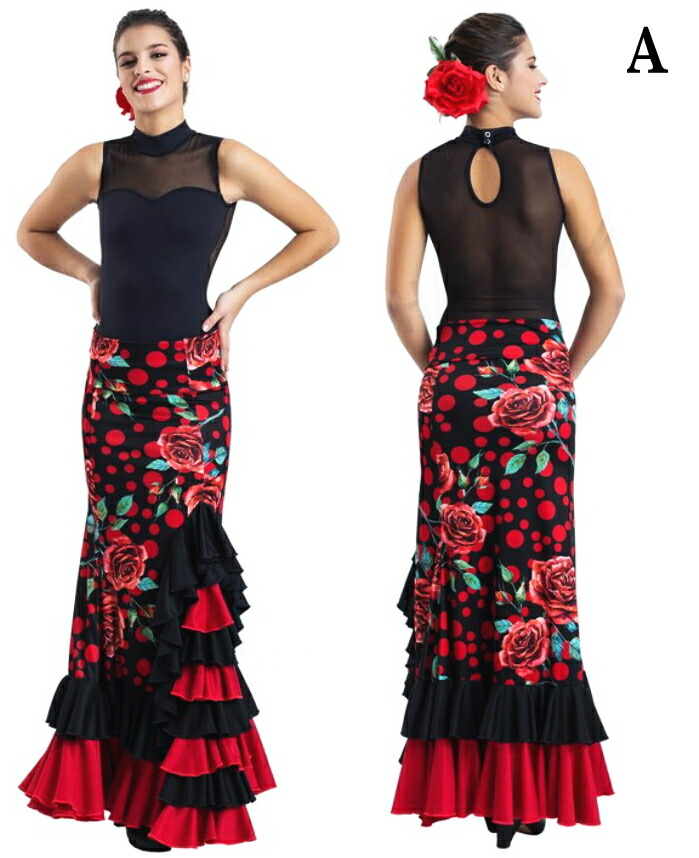 楽天市場】完売中 フラメンコ スカート レディース ガールズ ステージ