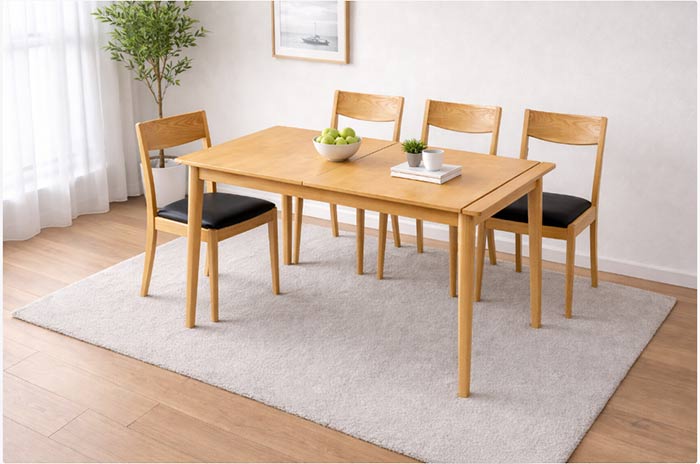 楽天市場】ダイニングテーブルセット 5点 伸縮 幅110cm〜150cm 140cm