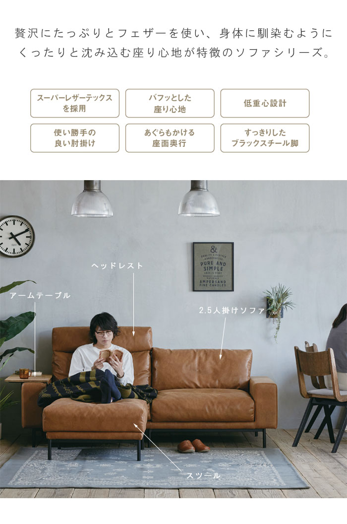 楽天市場】3人掛け ソファ メンテナンスキットプレゼント スチール脚