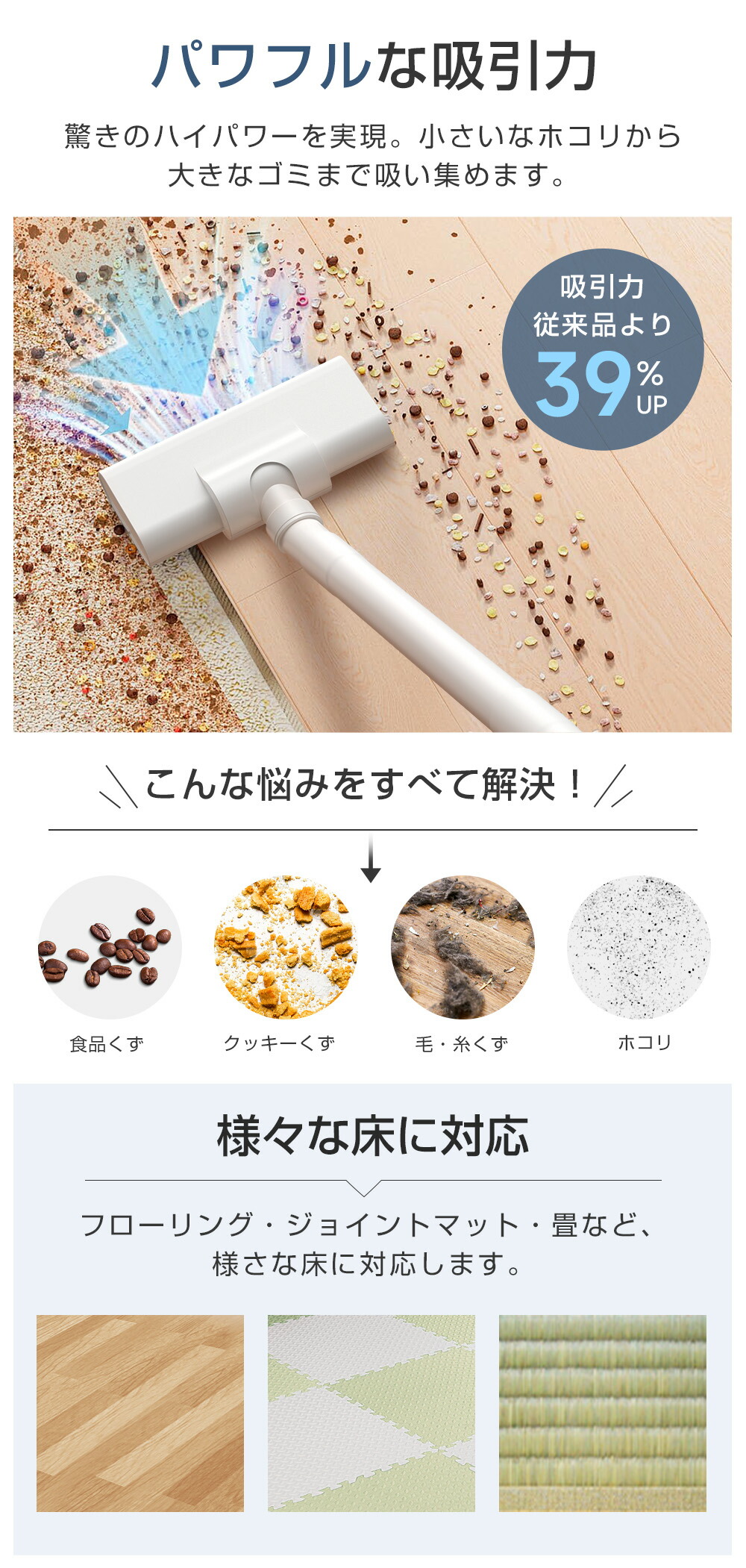 楽天市場】【進化型！SSクーポンで4,990円！】掃除機 コードレス 強力