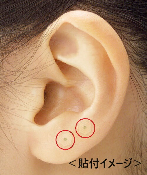 楽天市場】粒のない安全な耳つぼシール 貴宝石耳つぼシール【耳・顔用