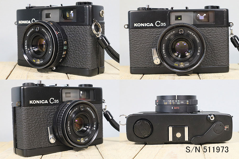 楽天市場】【整備済】【保証付 】 コニカ KONICA C35 ブラック S/N