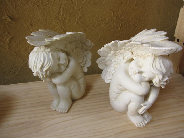 楽天市場】天使置物【プリティーエンゼル】置物天使】 天使二人 : 園芸