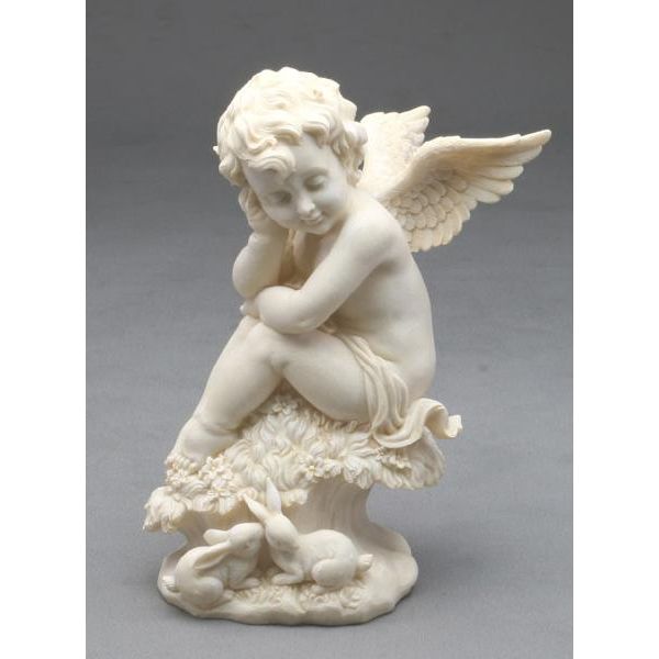 楽天市場】うたたねエンジェル 天使の置物 : 園芸百貨店何でも揃うこ