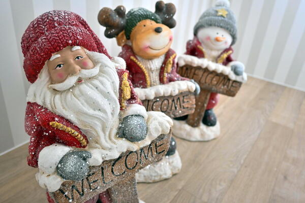 楽天市場】WELCOME クリスマス 3セットサンタ スノーマン トナカイ