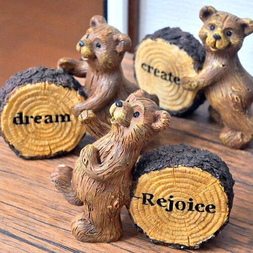 楽天市場】現品です。くまさん 3つセット 傷あり置物 くま 森のくま