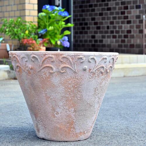 楽天市場】植木鉢 大きい鉢 オブジェアンティーク 不思議な模様骨董品