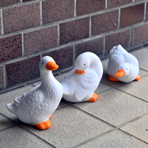 楽天市場】白いアヒルの子 3個セット置物 かわいい置物 アヒルの置物