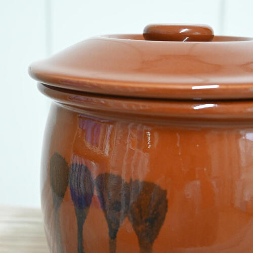 楽天市場】漬物容器 丸型1号 1.8L紅星窯 陶器漬け物 梅干し ぬか漬け