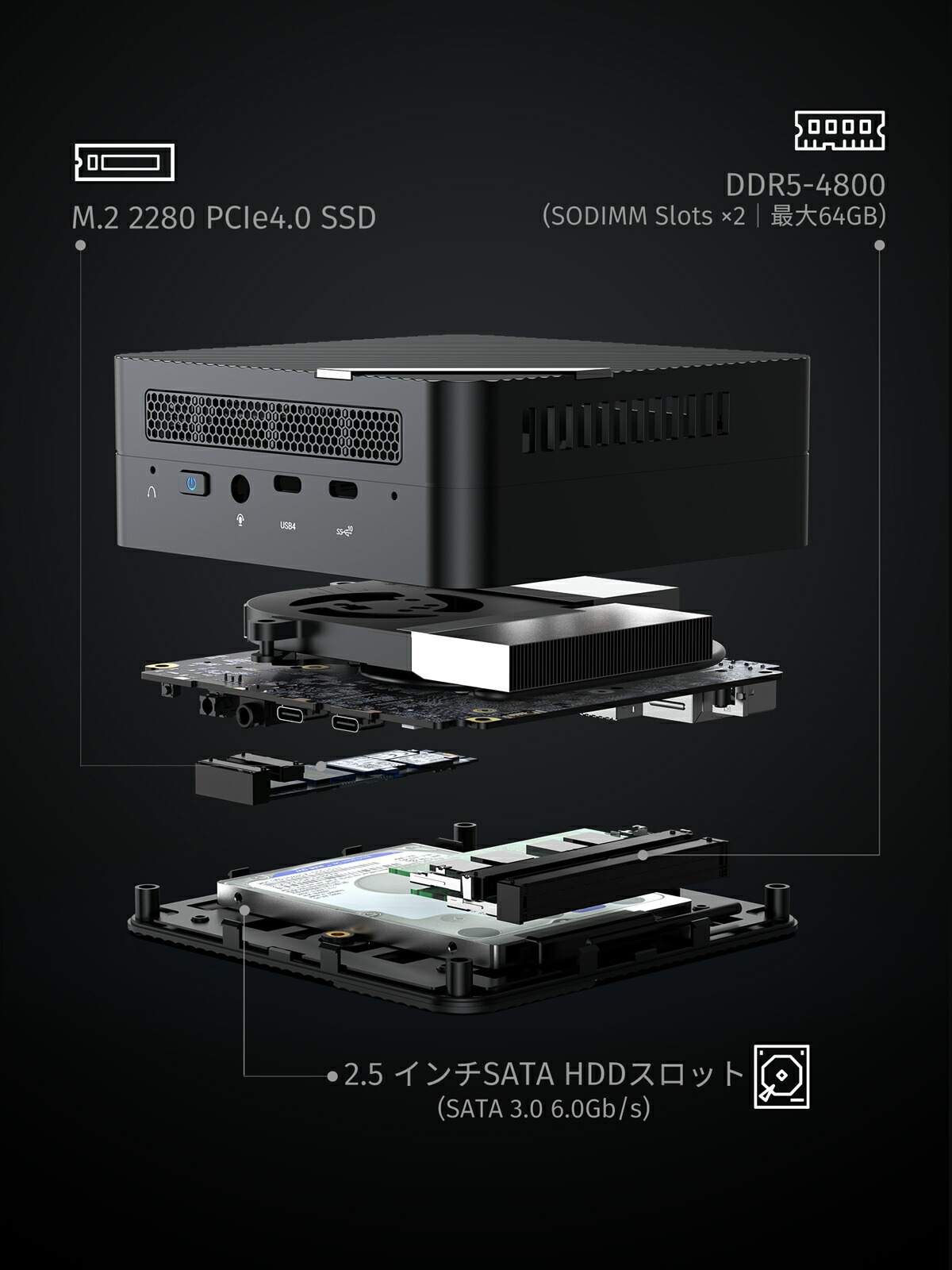 楽天市場】【☆20％クーポン】MINISFORUM UM773Lite ミニPC AMD Ryzen