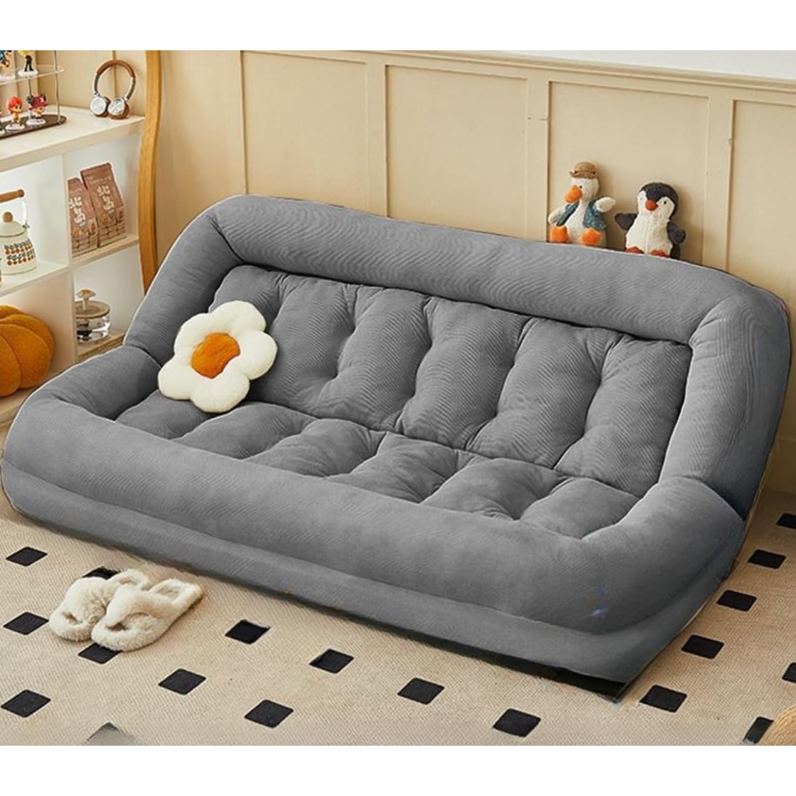 楽天市場】ソファーベッド 二人用 折畳み 6段階調節 可愛い マルチに