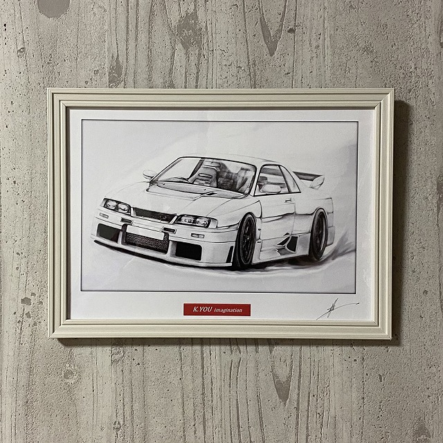 楽天市場】日産 ニッサン スカイライン R33LM 鉛筆画 名車 旧車