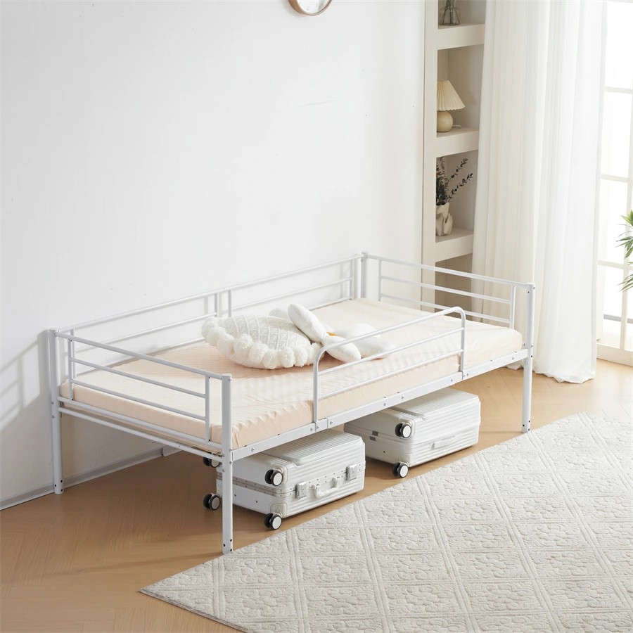 楽天市場】ロフトベッド パイプベッド シングル ベッド デスク付