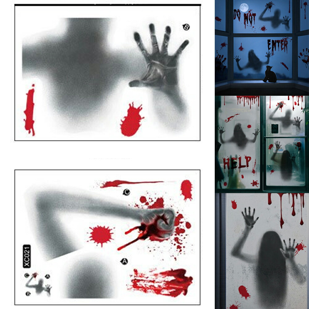 楽天市場】3Dウォールステッカー 血液 血しぶき 壁を叩く人間 壁ドン