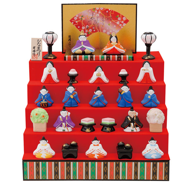 楽天市場】平安五段雛飾り SA-250 ひな祭り 雛人形 お雛 ひな人形 土雛