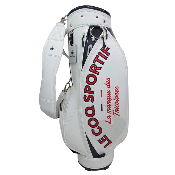 楽天市場】ゴルフキャディバッグ ルコック QQCSJJ02 WH ホワイト 送料