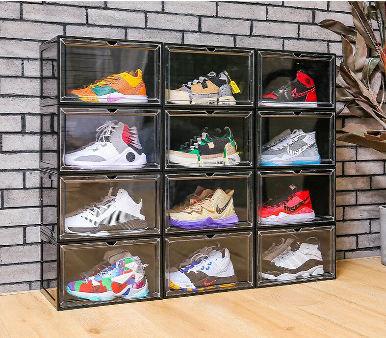 楽天市場】シューズボックス クリアー 12個セット スニーカー 収納