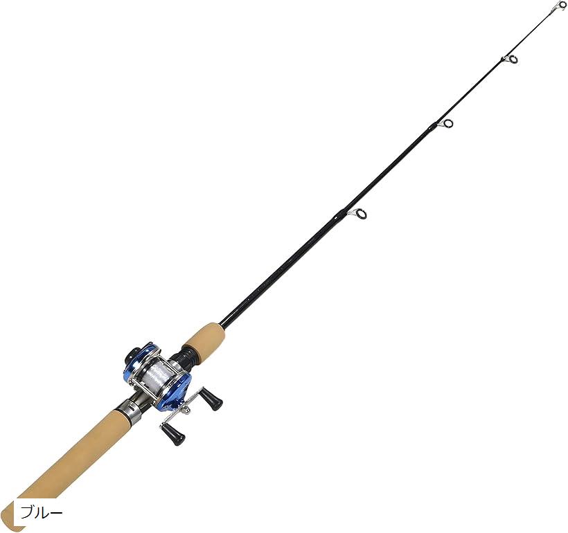 楽天市場】穴釣り用釣竿セット コンパクトロッド 両軸リール 100cm
