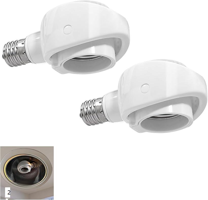 楽天市場】E17＞E26変換ソケット 可動 角度の可変式ソケット LED電球