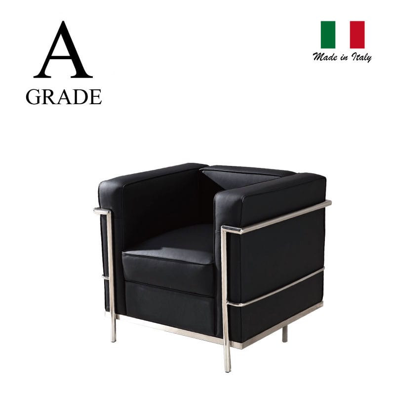 楽天市場】ル・コルビジェ LC2 1人掛けソファ Aグレード革本革