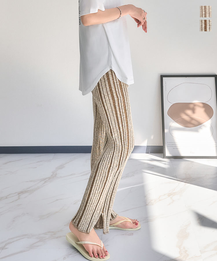 楽天市場】≪ 特別セール ≫ ランダムリブ編みニットパンツ [M3327